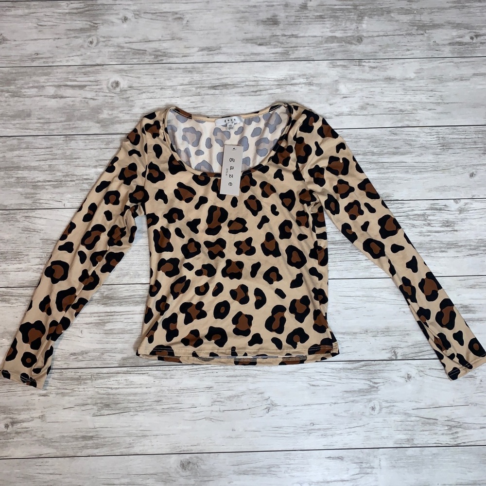 GAZE Animal Print Shirt Size XS NWT